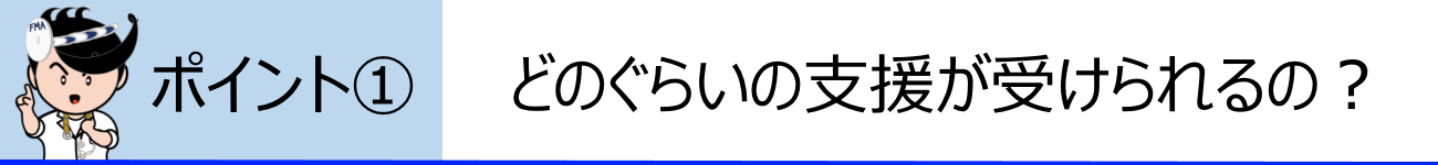 ポイント１　どのくらいの支援が受けられるの？